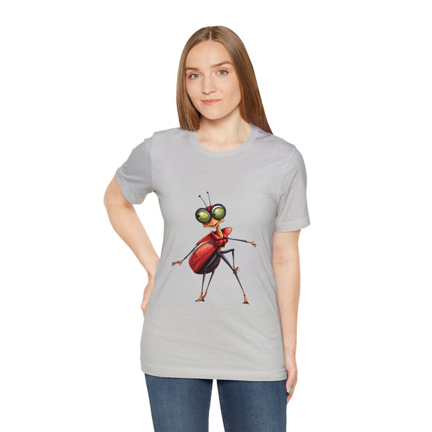 Funny insects collection: teen girl