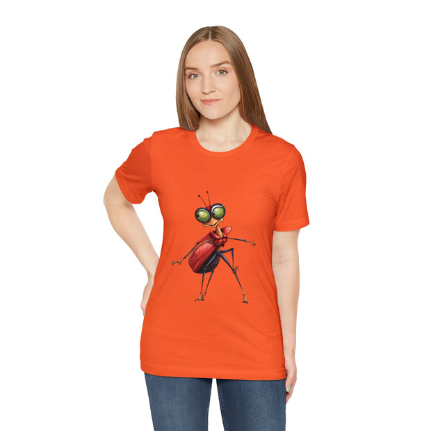 Funny insects collection: teen girl