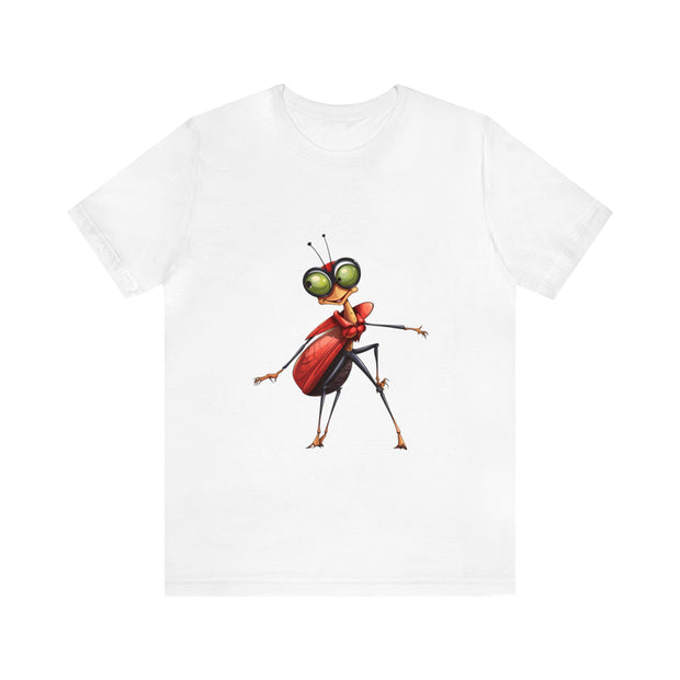 Funny insects collection: teen girl