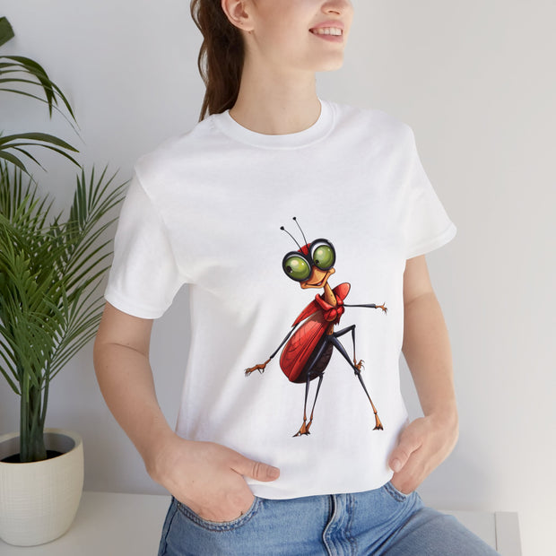 Funny insects collection: teen girl