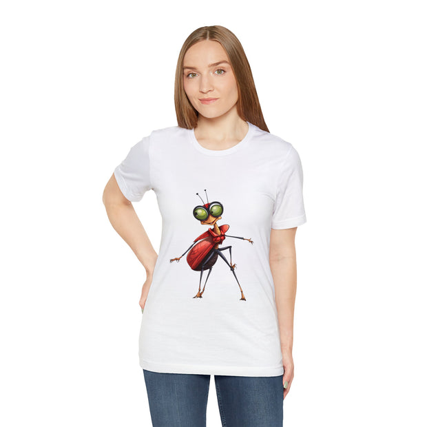 Funny insects collection: teen girl