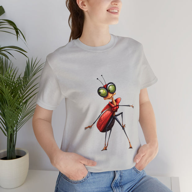 Funny insects collection: teen girl