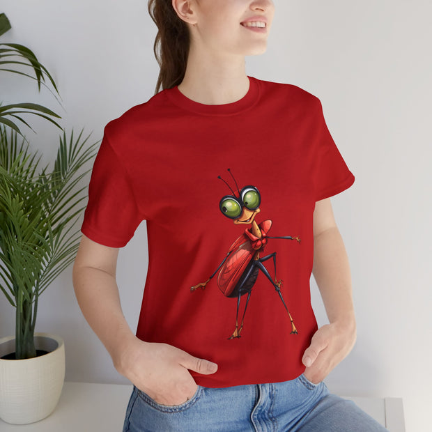 Funny insects collection: teen girl