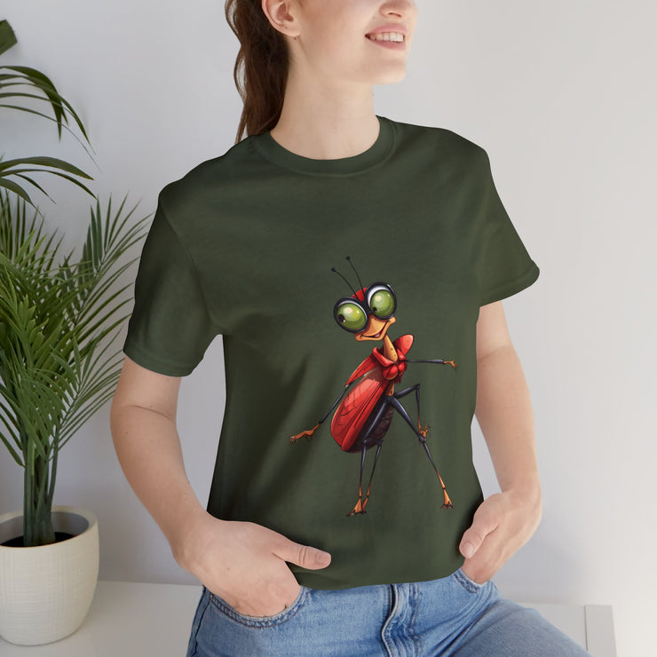 Funny insects collection: teen girl