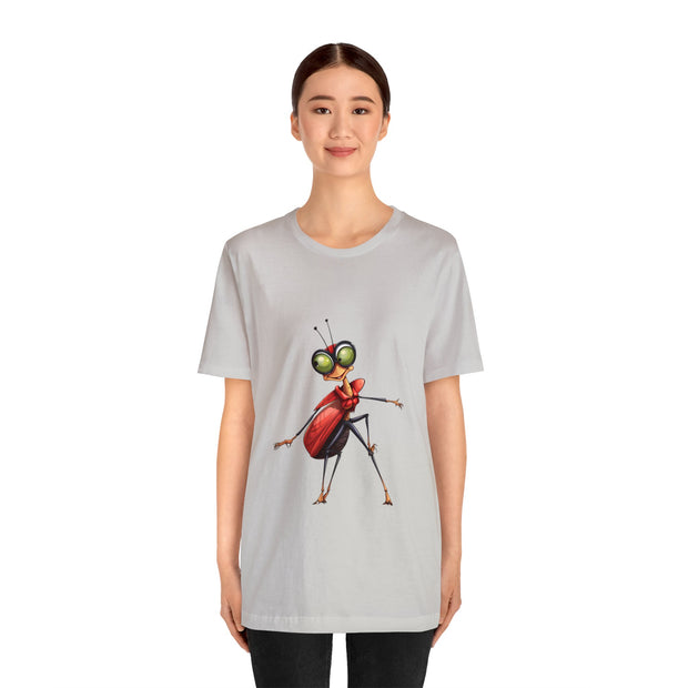 Funny insects collection: teen girl